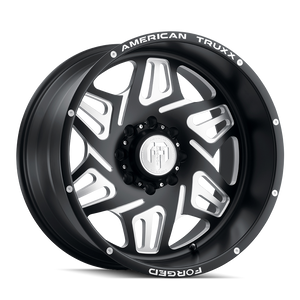 American Truxx ORION Matte black milled 22x12 -44 8x170mm 125.2mm - WheelWiz