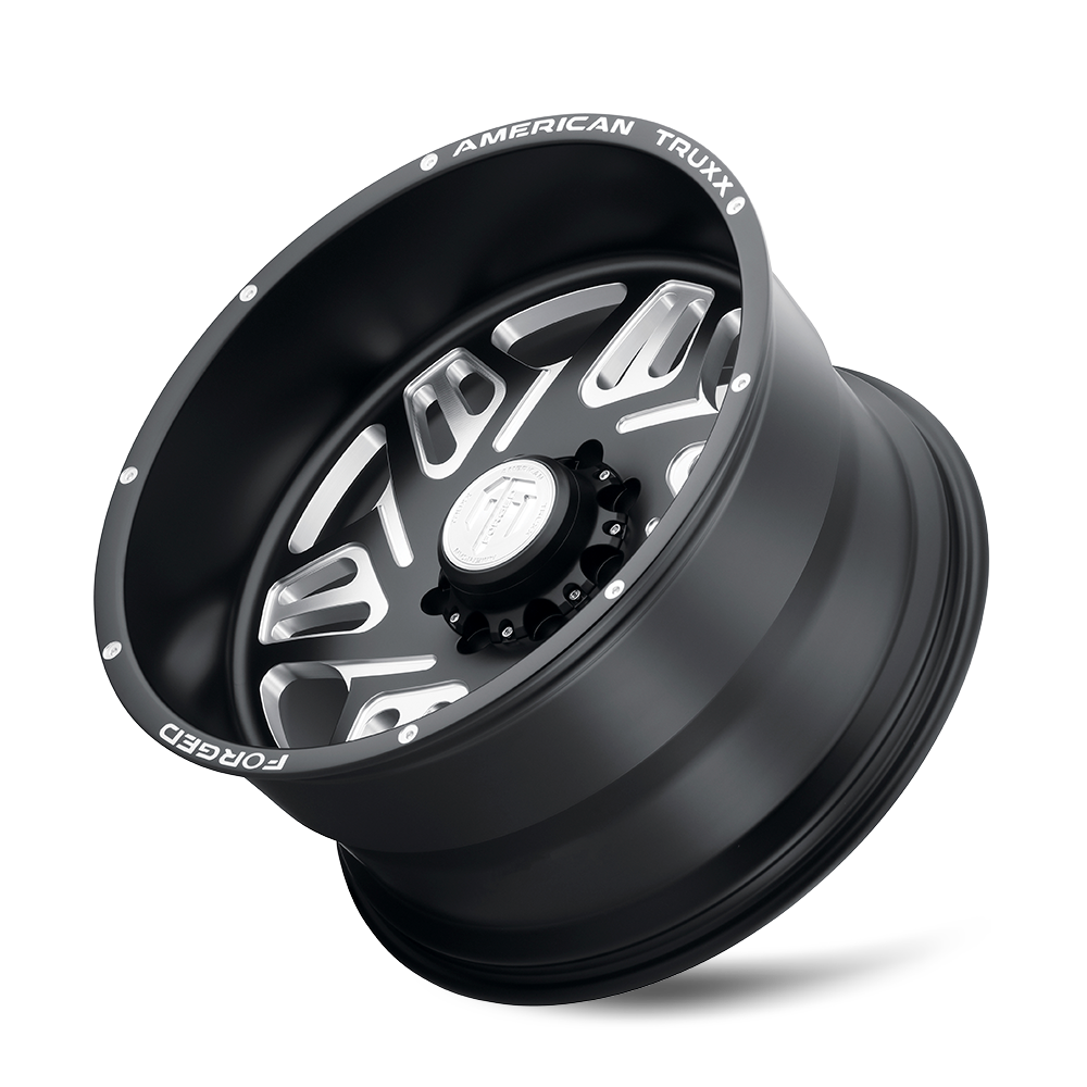American Truxx ORION Matte black milled 22x12 -44 6x139.7mm 106.1mm - Wheelwiz