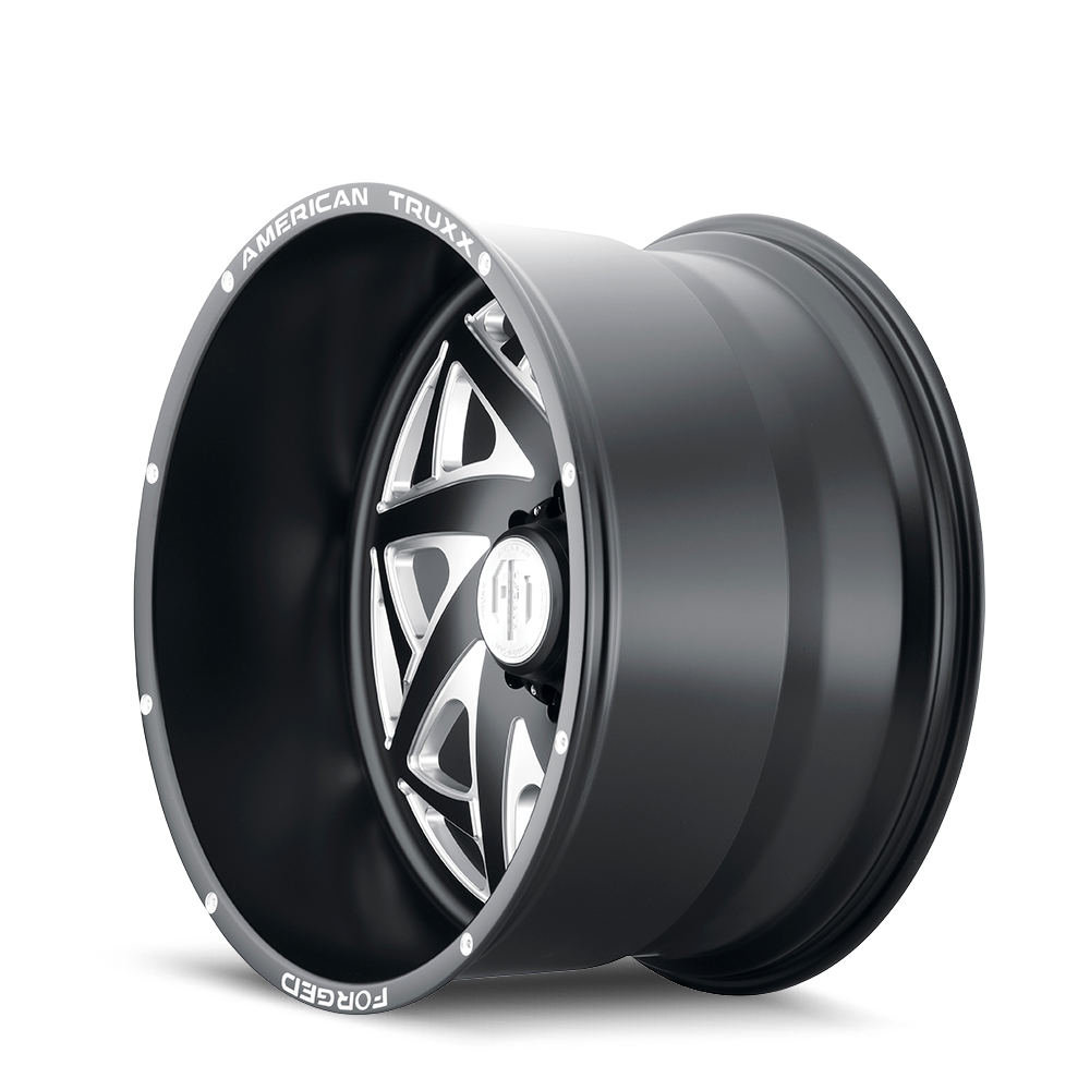 American Truxx KRONOS Matte black milled 24x14 -76 6x139.7mm 106.1mm - Wheelwiz
