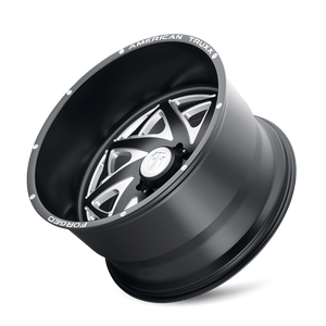 American Truxx KRONOS Matte black milled 22x12 -44 8x180mm 124.2mm