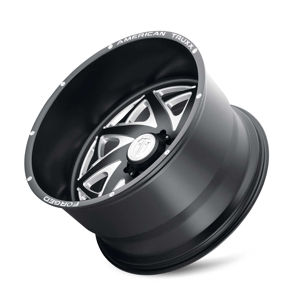 American Truxx KRONOS Matte black milled 24x14 -76 6x139.7mm 106.1mm - Wheelwiz