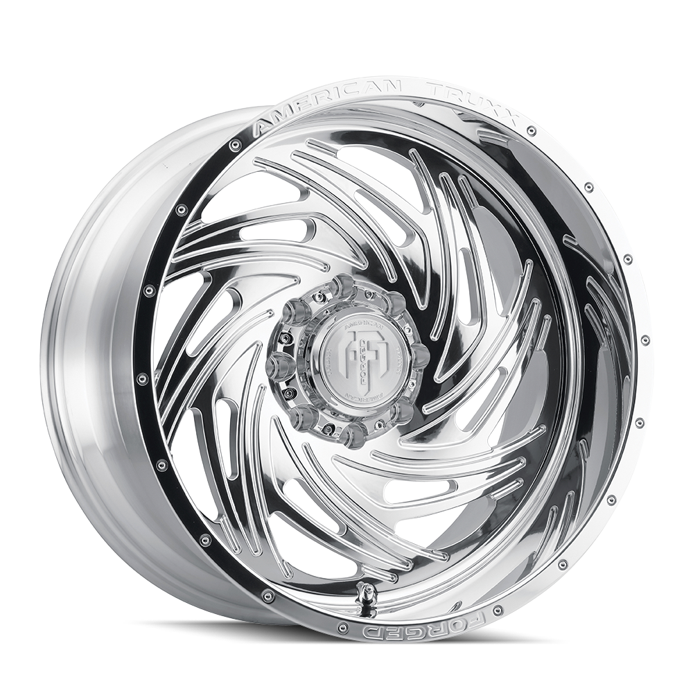 American Truxx TWISTED Polished 22x12 -44 8x180mm 124.2mm - Wheelwiz