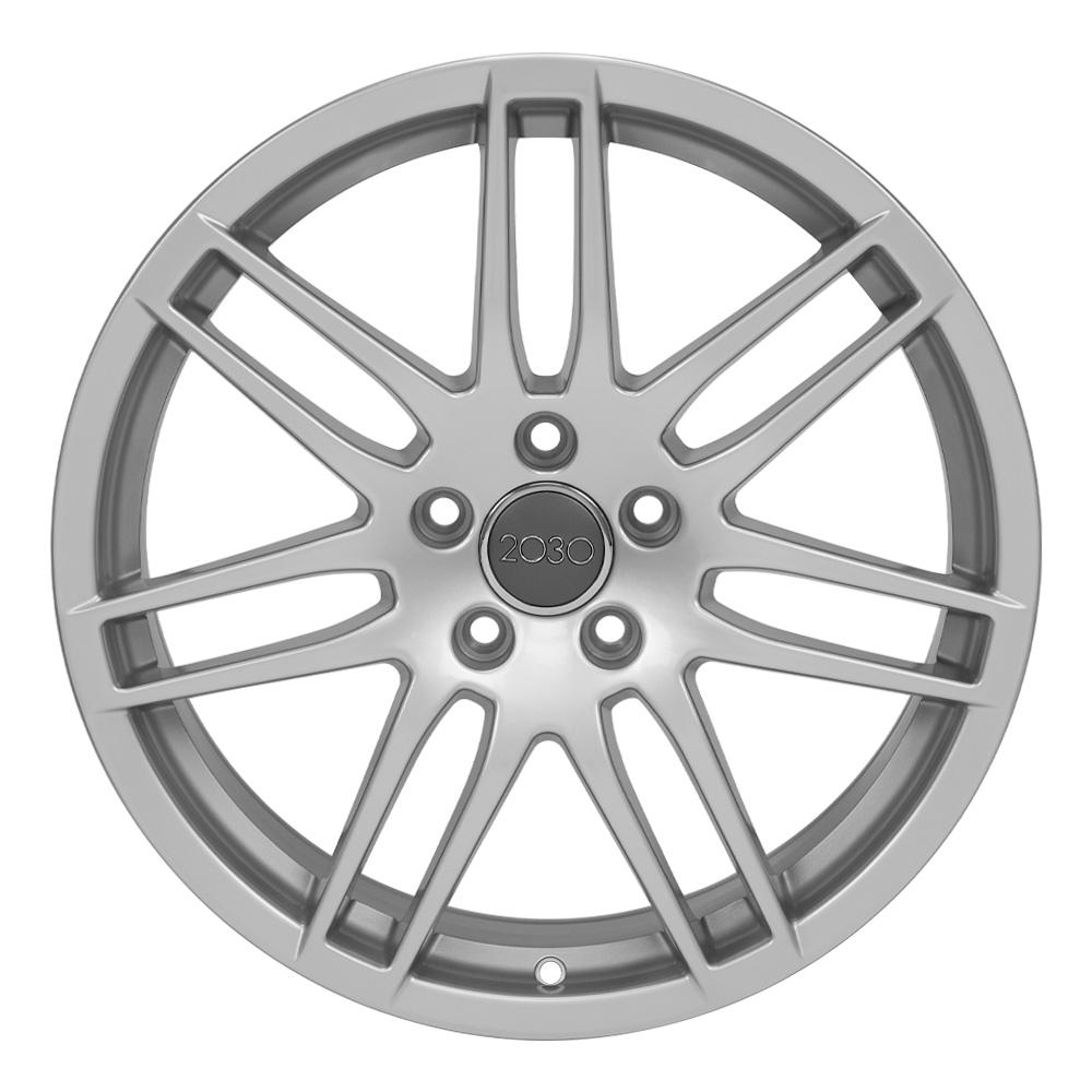 OE Wheels Replica AU05 Hyper Silver 18x8.0 +42 5x112mm 66.6mm - Wheelwiz