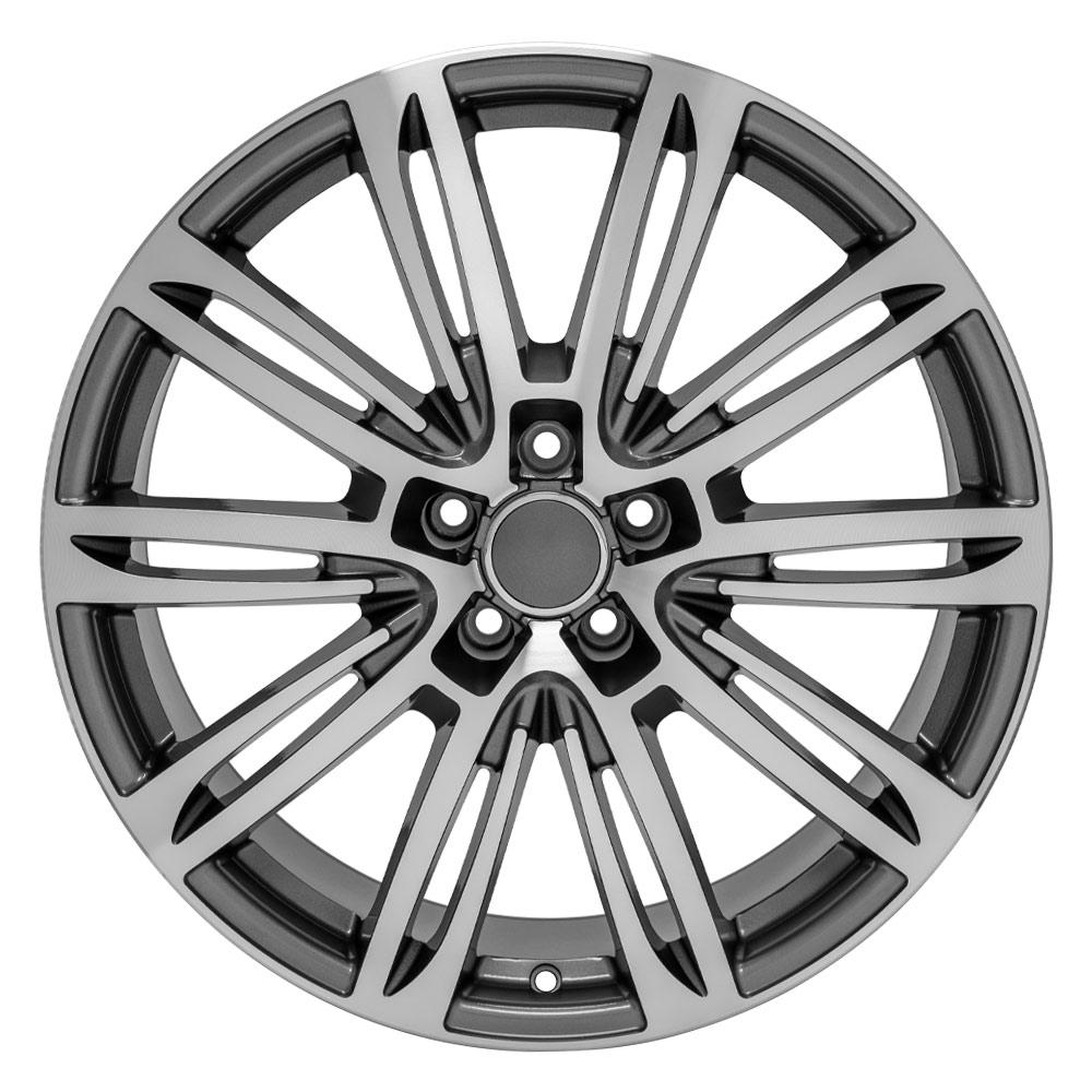 OE Wheels Replica AU21 Gunmetal Machined 20x9.0 +35 5x112mm 66.6mm - Wheelwiz