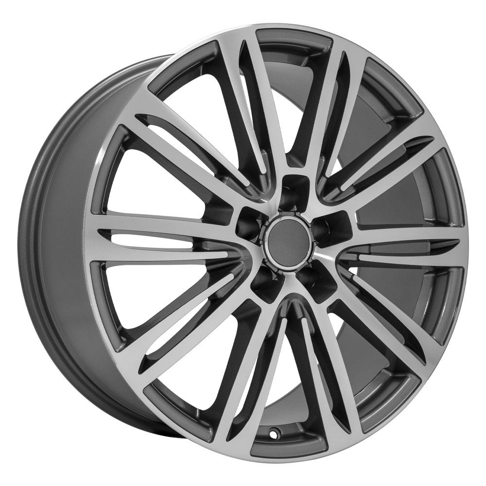 OE Wheels Replica AU21 Gunmetal Machined 20x9.0 +35 5x112mm 66.6mm - Wheelwiz