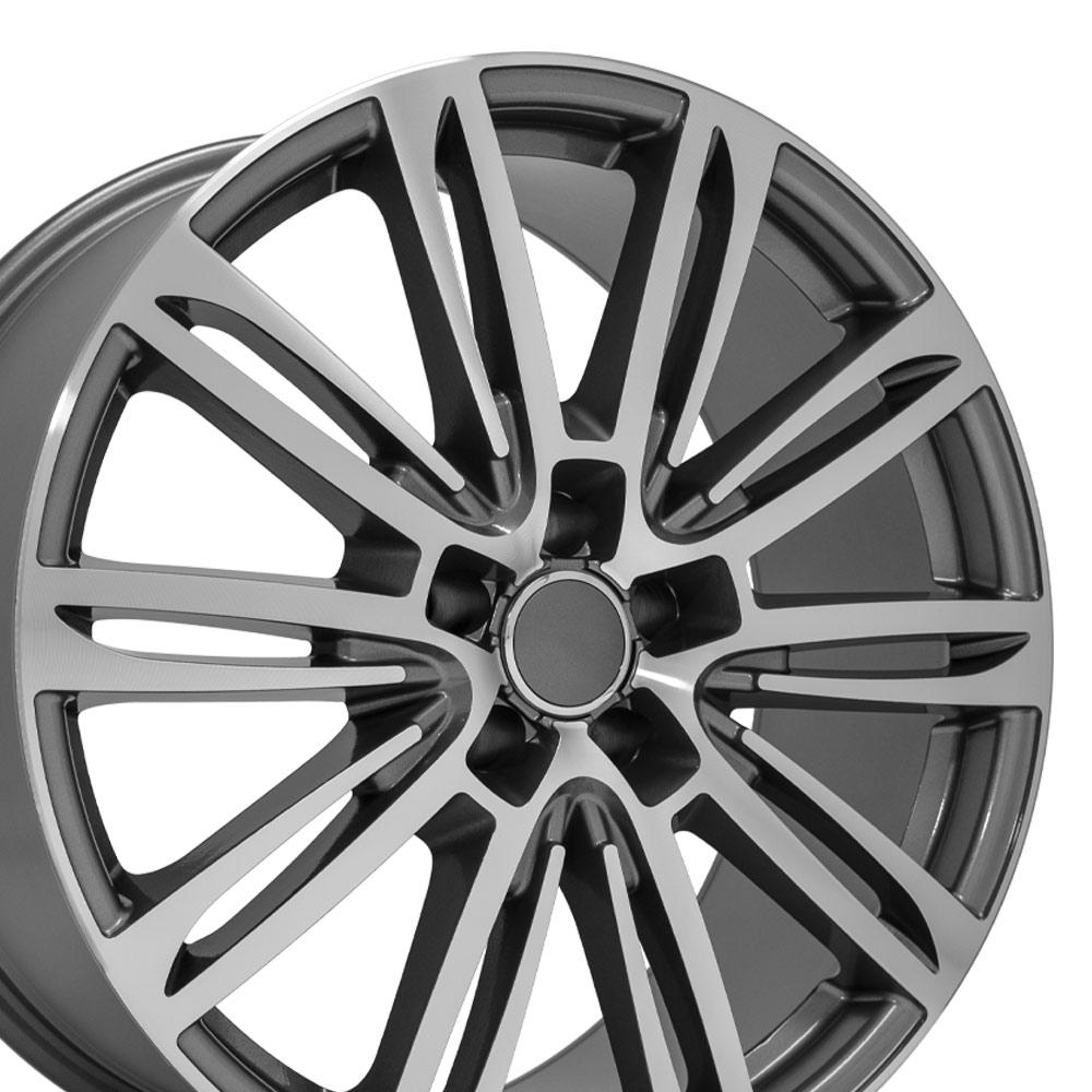 OE Wheels Replica AU21 Gunmetal Machined 20x9.0 +35 5x112mm 66.6mm - Wheelwiz