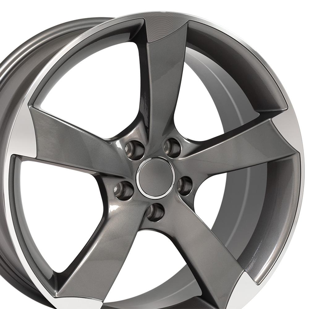 OE Wheels Replica AU29 Gunmetal Machined 19x8.5 +35 5x112mm 66.6mm