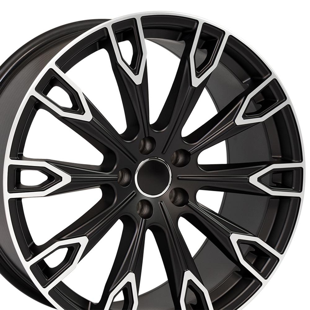 OE Wheels Replica AU32 Satin Black Machined 20x9.0 +33 5x112mm 66.6mm - Wheelwiz