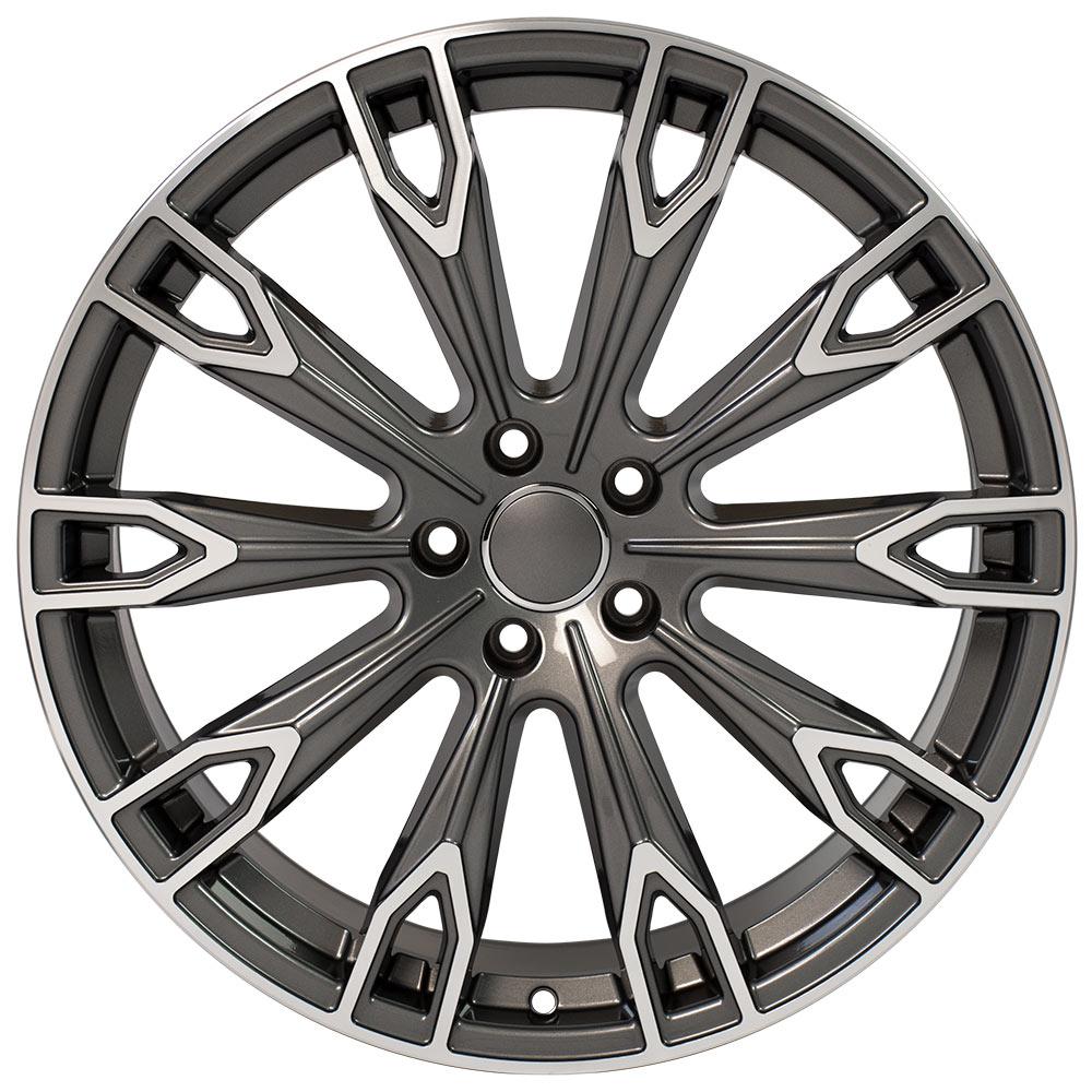 OE Wheels Replica AU32 Gunmetal Machined 20x9.0 +33 5x112mm 66.6mm - Wheelwiz