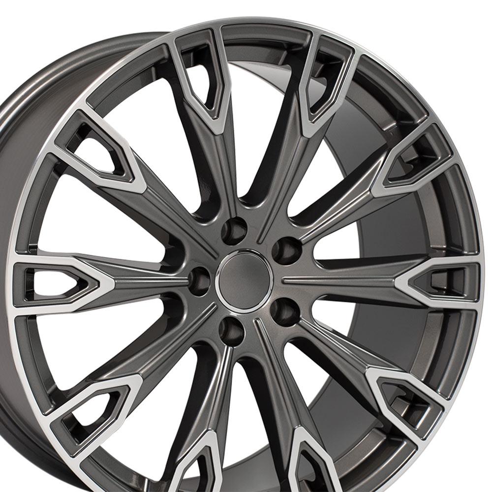 OE Wheels Replica AU32 Gunmetal Machined 20x9.0 +33 5x112mm 66.6mm - Wheelwiz