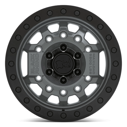 Black Rhino AVENGER BEADLOCK Battleship Gray Black Hardware 17x8.5 -32 5x127mm 71.5mm - Wheelwiz