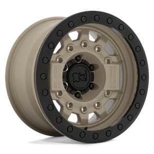 Black Rhino AVENGER BEADLOCK Desert Sand W/ Black Hardware 17x8.5 -32 5x127mm 71.5mm - WheelWiz