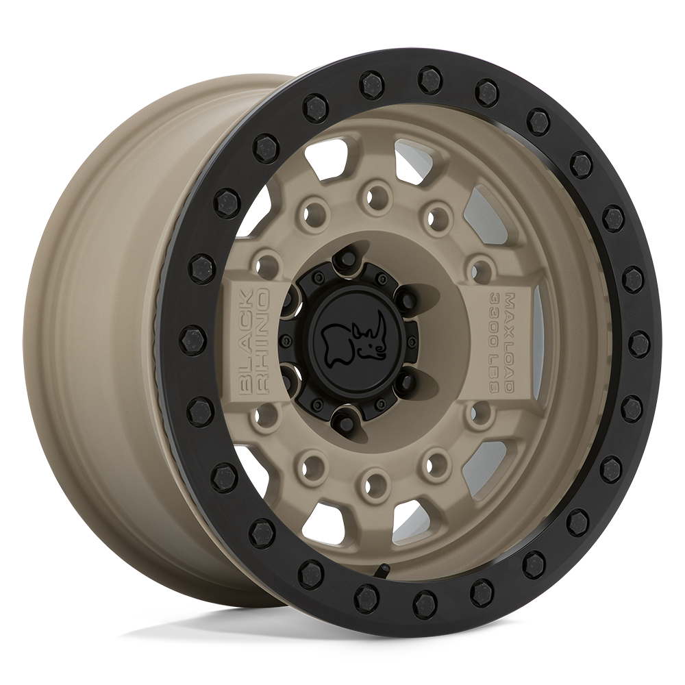 Black Rhino AVENGER BEADLOCK Desert Sand W/ Black Hardware 17x8.5 -32 5x127mm 71.5mm - WheelWiz