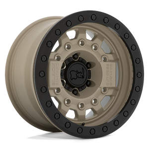 Black Rhino AVENGER BEADLOCK Desert Sand W/ Black Hardware 17x8.5 -32 5x127mm 71.5mm - WheelWiz