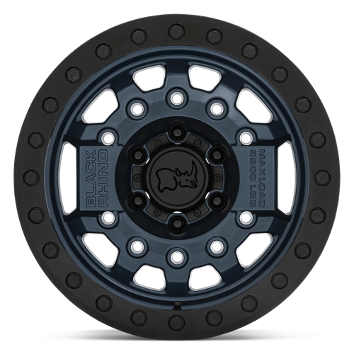 Black Rhino AVENGER BEADLOCK Navy Blue W/ Black Hardware 17x8.5 -30 6x139.7mm 112.1mm - Wheelwiz