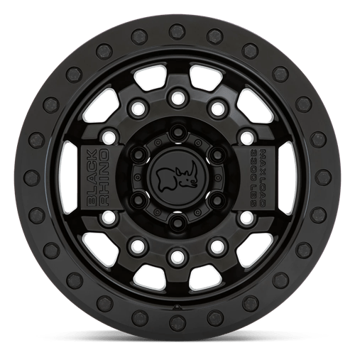 Black Rhino AVENGER BEADLOCK Matte Black W/ Black Hardware 17x8.5 -30 6x139.7mm 112.1mm - Wheelwiz