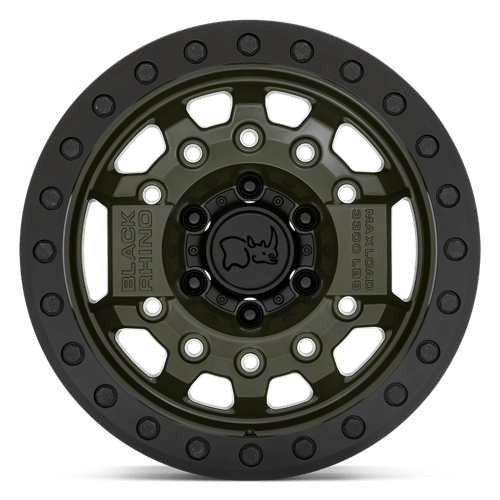 Black Rhino AVENGER BEADLOCK Olive Drab Green Blk Hardware 17x8.5 -30 6x139.7mm 112.1mm - Wheelwiz