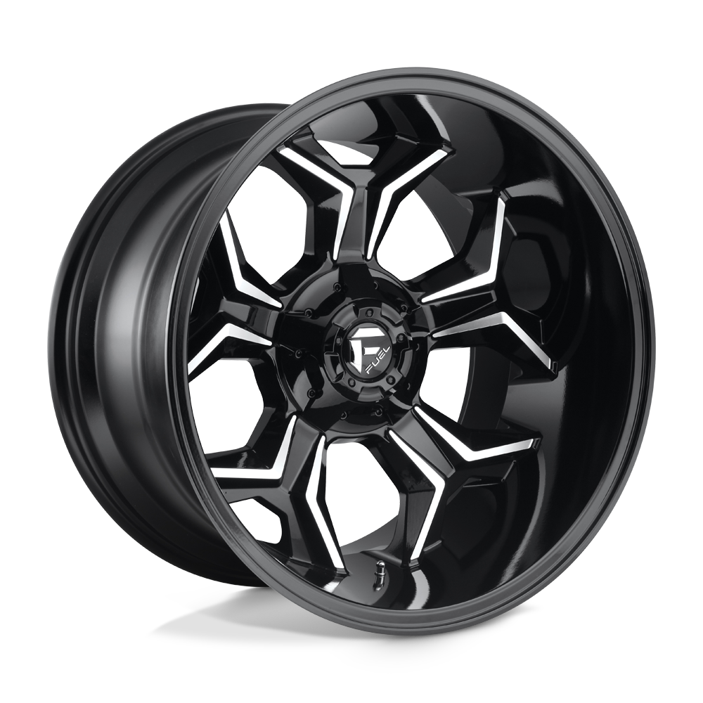 Fuel Offroad D606 AVENGER Gloss Black Milled 20x12 -44 6x135|6x139.7mm 106.1mm - WheelWiz