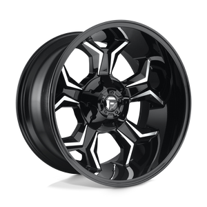 Fuel Offroad D606 AVENGER Gloss Black Milled 22x12 -44 8x180mm 124.2mm - WheelWiz