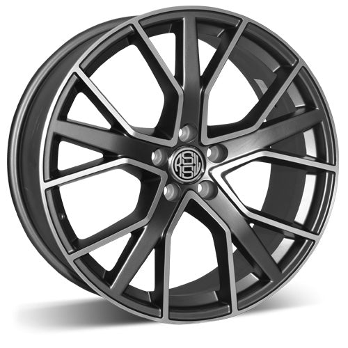 RSSW Quattro Machined Gun Metal 19x8.5 +35 5x112mm 66.6mm