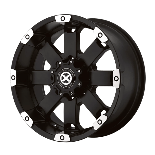 ATX Series AX185 CRAWL Matte Black Machined 17x8 00 6x139.7mm 106.1mm - WheelWiz