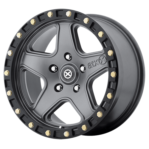 ATX Series AX194 RAVINE Matte Gray W/ Black Ring 17x8.5 +10 5x127mm 71.5mm - Wheelwiz