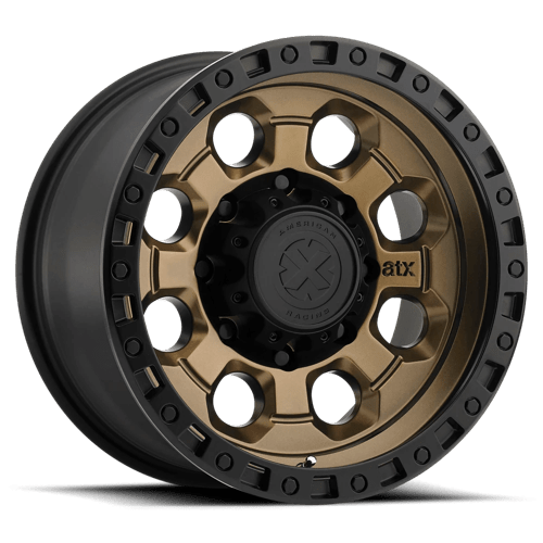 ATX Series AX201 Matte Bronze W/ Black Lip 17x9 -12 5x127mm 78.1mm - Wheelwiz