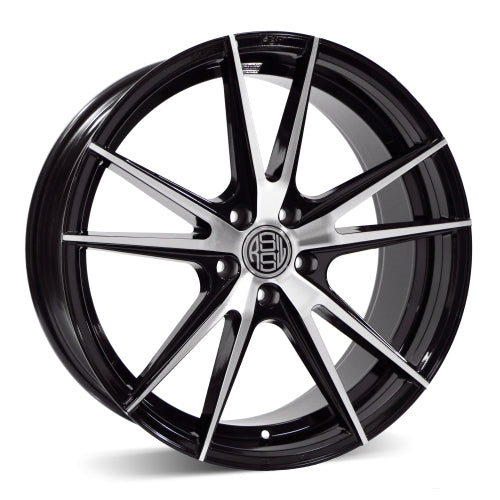 RSSW Forza Gloss black, machined face 17x7.5 +35 5x120mm 72.6mm