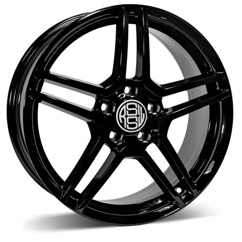RSSW Cruiser Gloss Black 17x7 +40 5x100mm 73.1mm