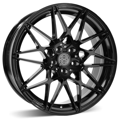 RSSW Super Tourer Gloss Black 17x7.5 +33 5x112mm 66.6mm