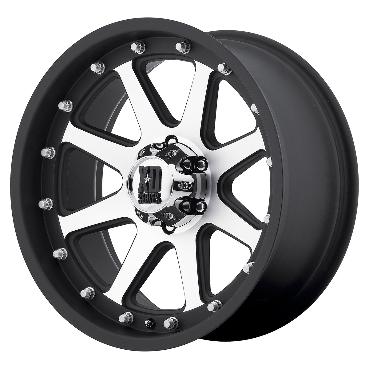 XD Series XD798 ADDICT Matte Black Machined 18x9 -12 6x139.7mm 106.1mm - Wheelwiz