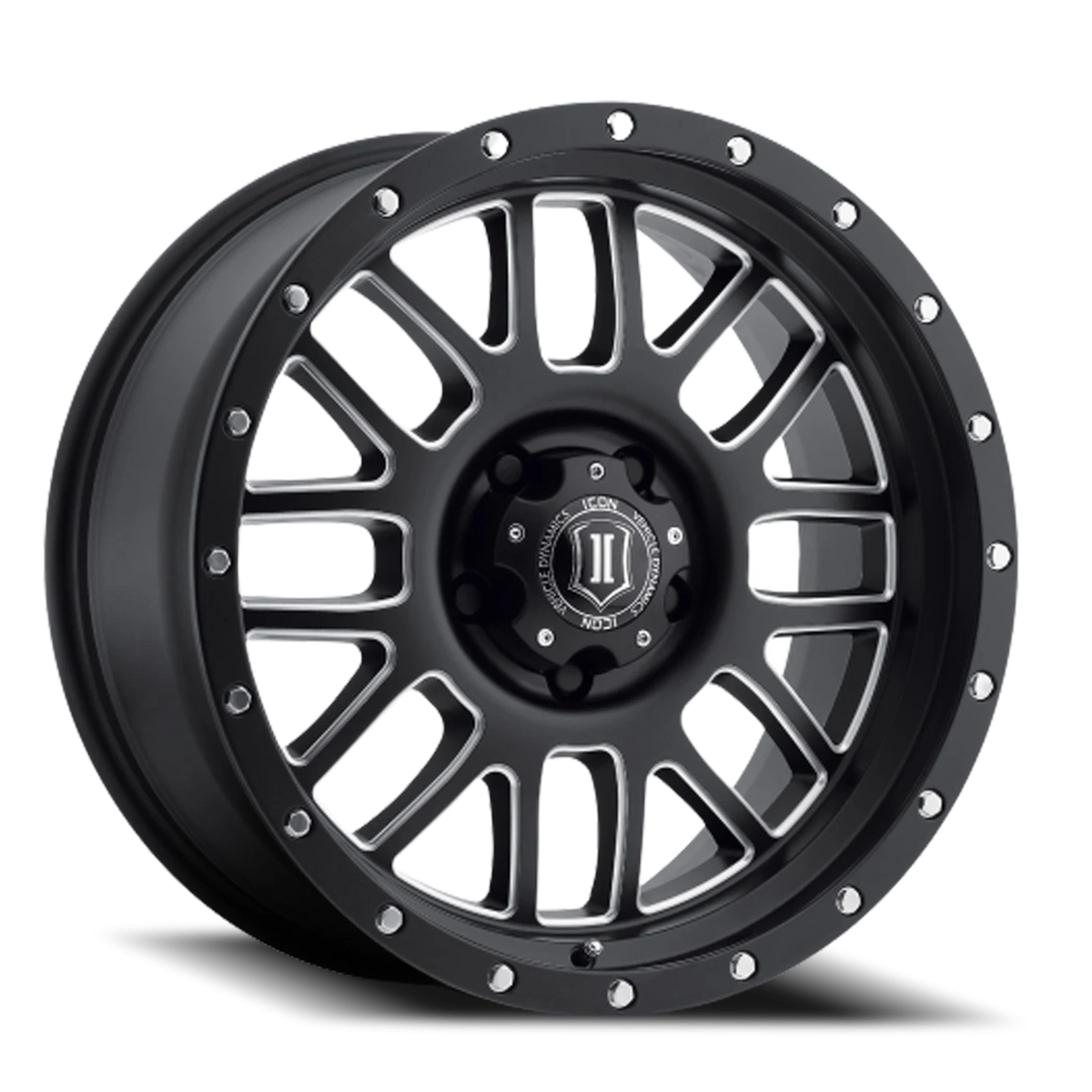 Icon Alloys Alpha Gloss Black W/ Milled Windows 20x9 +16 5x150mm 110.1mm