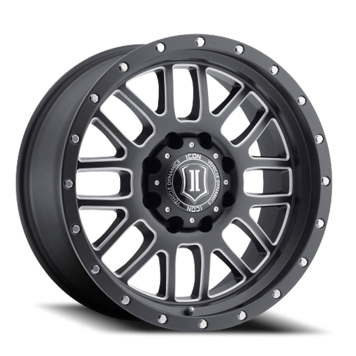 Icon Alloys Alpha Gloss Black W/ Milled Windows 20x9 +12 8x180mm 125.2mm