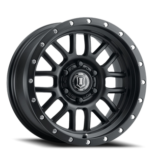 Icon Alloys Alpha Satin Black 17x8.5 0 6x139.7mm 106.1mm