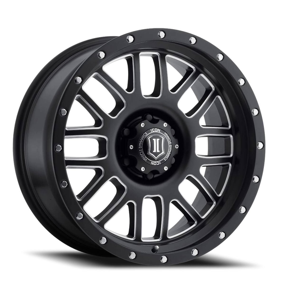 Icon Alloys Alpha Satin Black W/ Machined 17x8.5 0 6x139.7mm 106.1mm