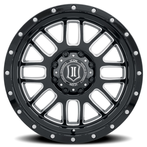 Icon Alloys Alpha Satin Black W/ Milled Windows 20x9 +19 8x165.1mm 125.2mm