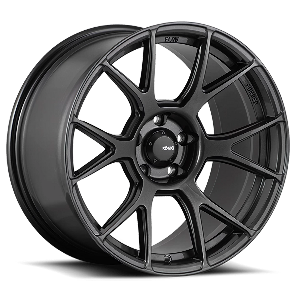 Konig Ampliform Dark Metallic W/ Graphite 19x8.5 +45 5x112mm 66.6mm - Wheelwiz