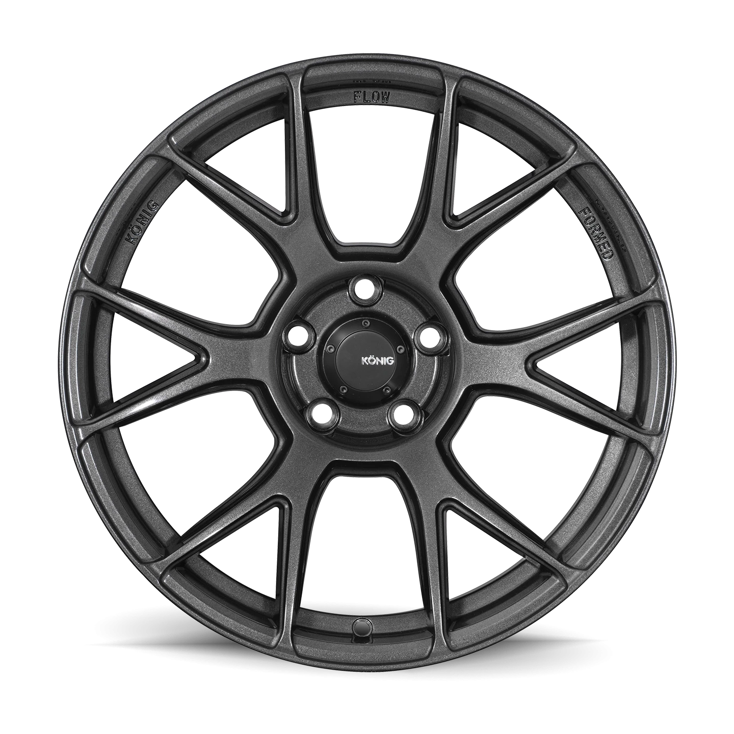 Konig Ampliform Dark Metallic W/ Graphite 20x8.5 +45 5x120mm 72.6mm - Wheelwiz
