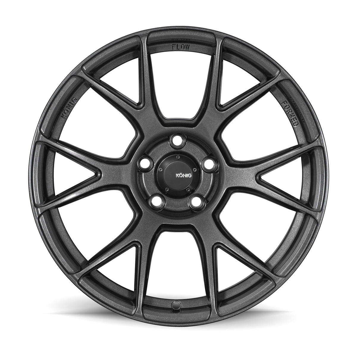 Konig Ampliform Dark Metallic W/ Graphite 19x8.5 +45 5x112mm 66.6mm - Wheelwiz