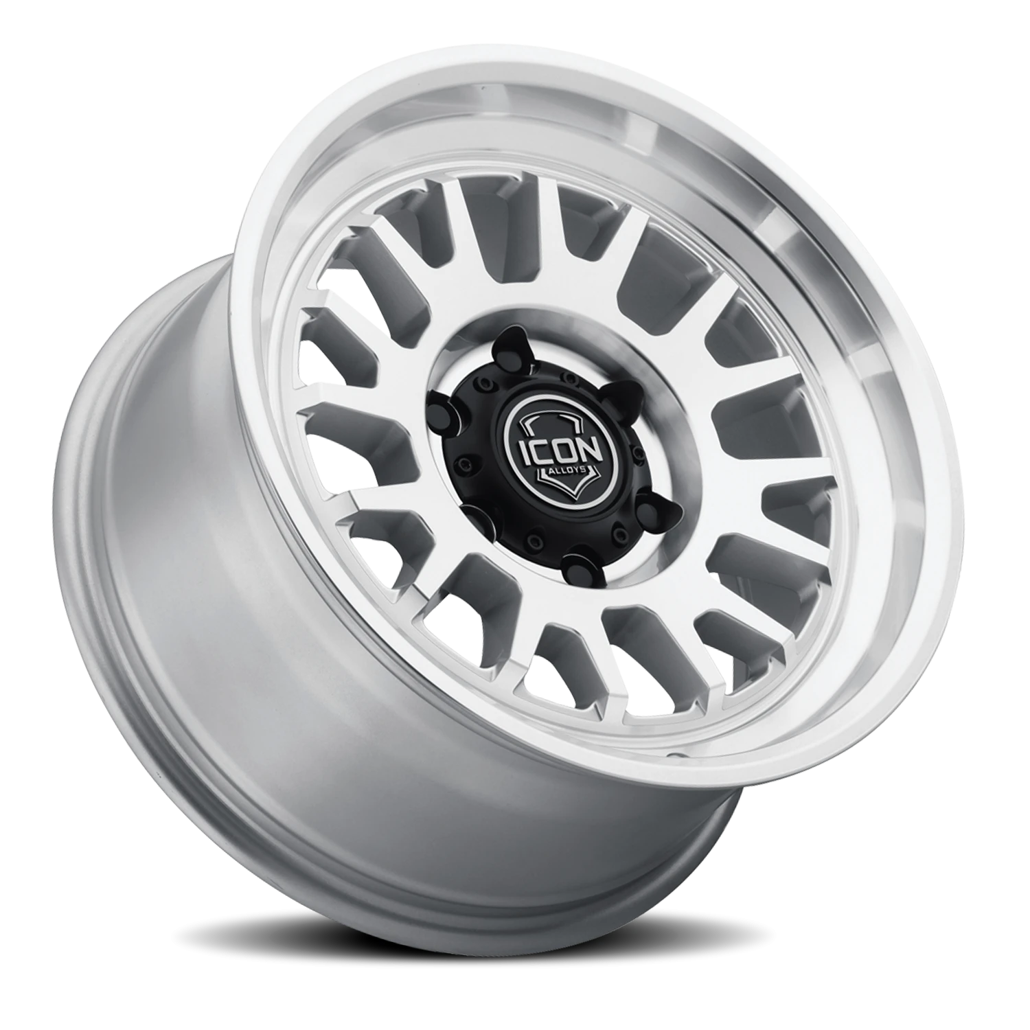 Icon Alloys Anza Machined Silver 17x8.5 -6 5x127mm 71.5mm