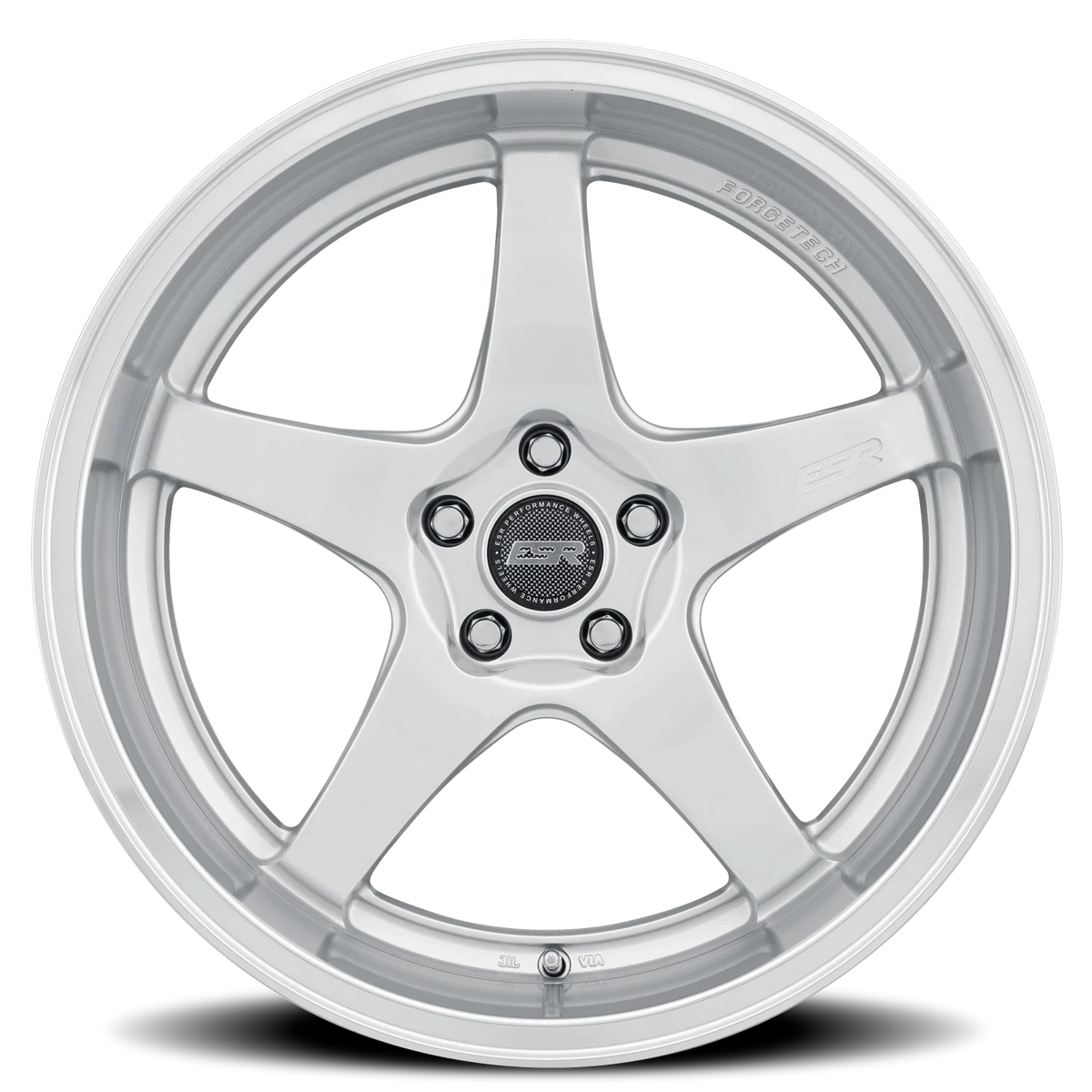 ESR Wheels AP5 Hyper Silver Machined Lip 19x8.5 +30 5x114.3mm 72.6mm - Wheelwiz