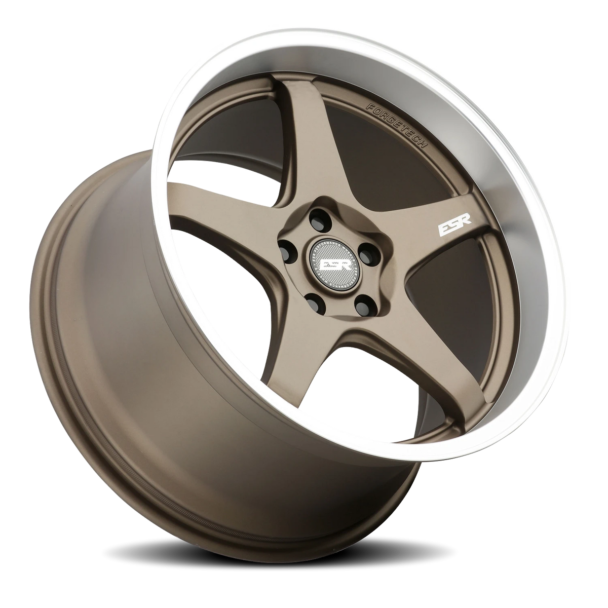 ESR Wheels Apex Series AP5 Matte Bronze W/ Machined Lip 18x9.5 +35 5x114.3mm 72.6mm - Wheelwiz