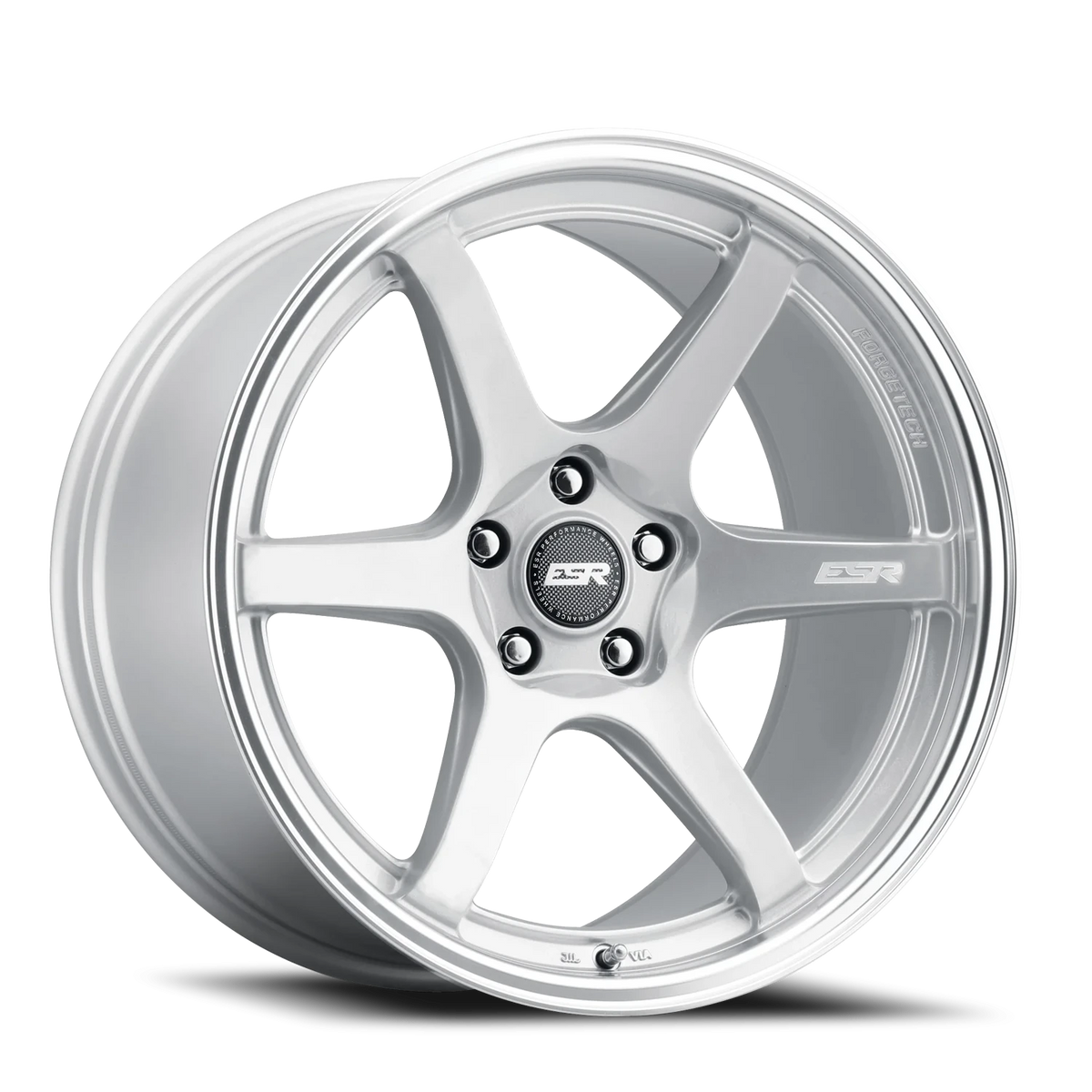 ESR Wheels AP6 Hyper Silver Machined Lip 18x9.5 +22 5x114.3mm 72.6mm - Wheelwiz