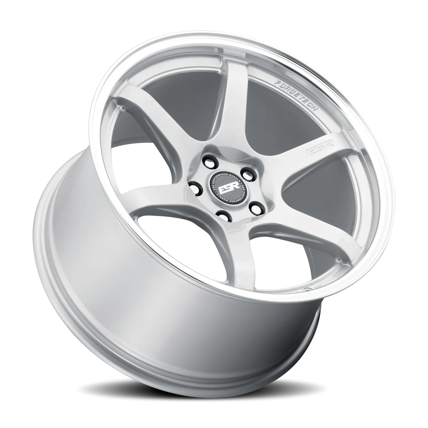 ESR Wheels AP6 Hyper Silver Machined Lip 18x9.5 +22 5x120mm 72.6mm - Wheelwiz