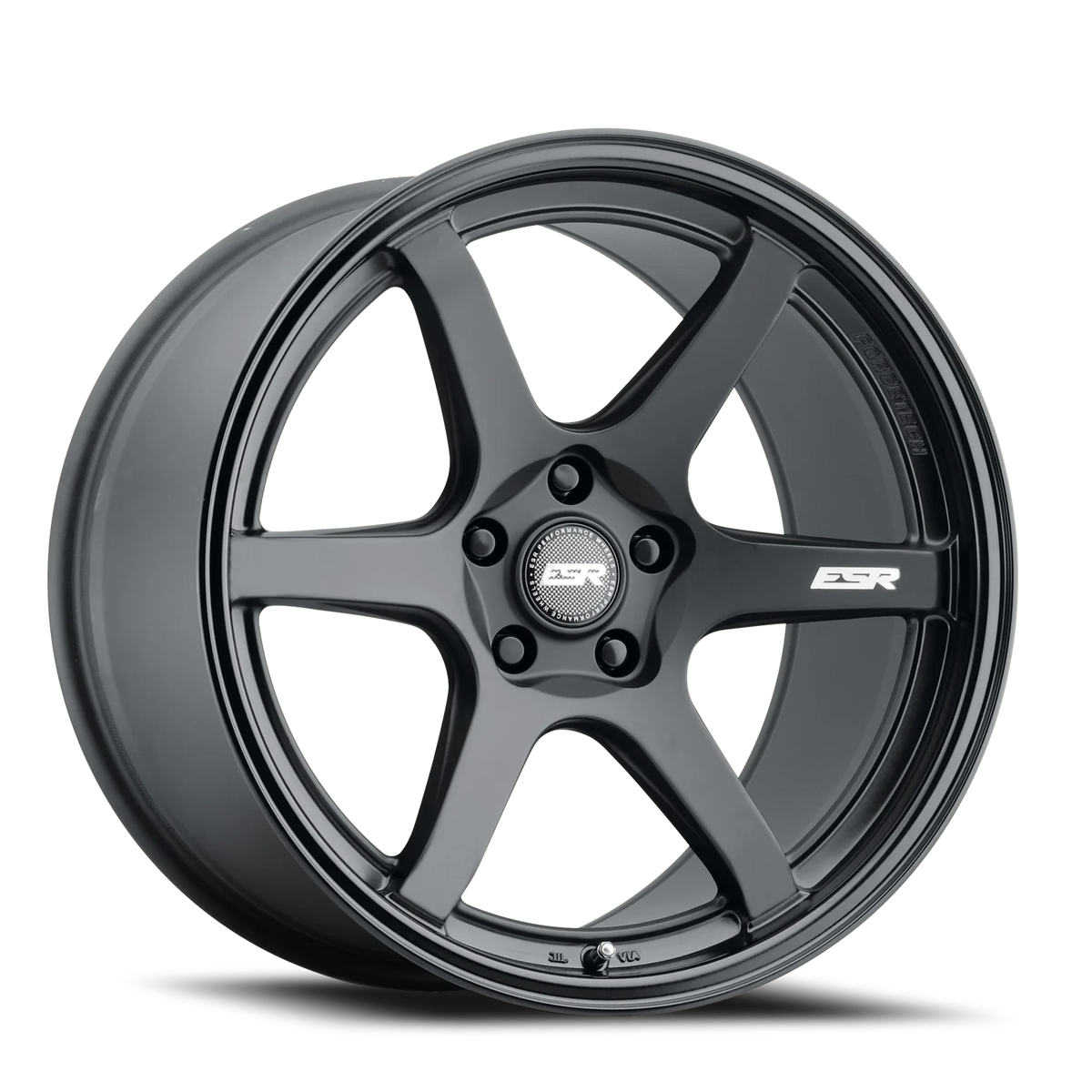 ESR Wheels AP6 Matte Black Gloss Black 18x9.5 +22 5x114.3mm 72.6mm - Wheelwiz