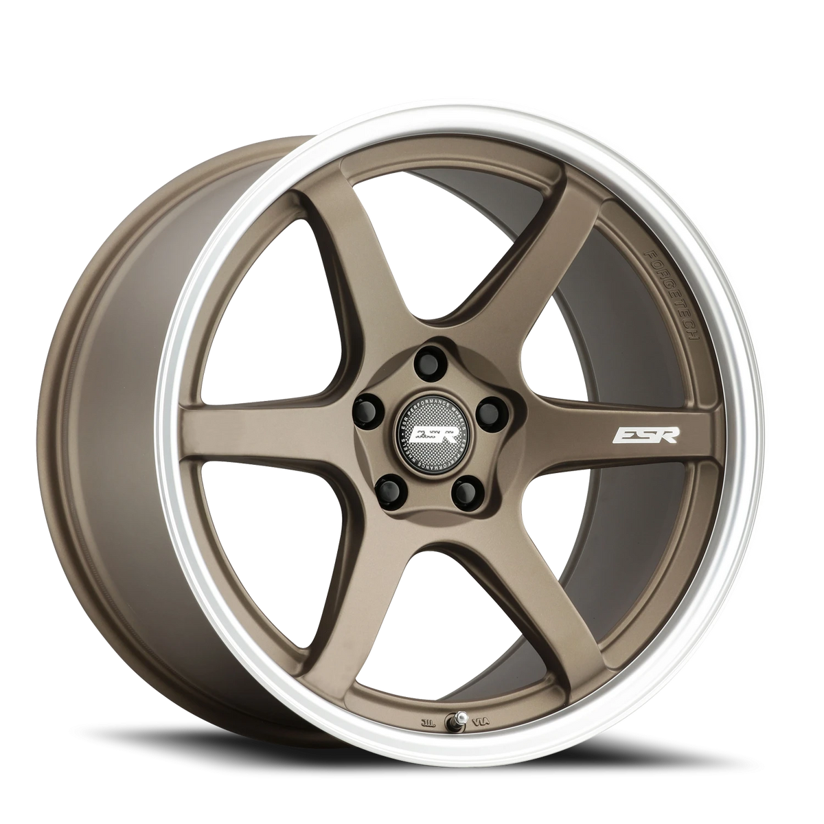 ESR Wheels Apex Series AP6 Matte Bronze W/ Machined Lip 18x9.5 +35 5x114.3mm 72.6mm - Wheelwiz