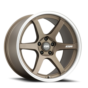 ESR Wheels Apex Series AP6 Matte Bronze W/ Machined Lip 18x9.5 +35 5x114.3mm 72.6mm - Wheelwiz