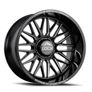 Lock Offroad Apex Gloss Black W/ Milling 22x12 -44 5x127|5x139.7mm 87.1mm