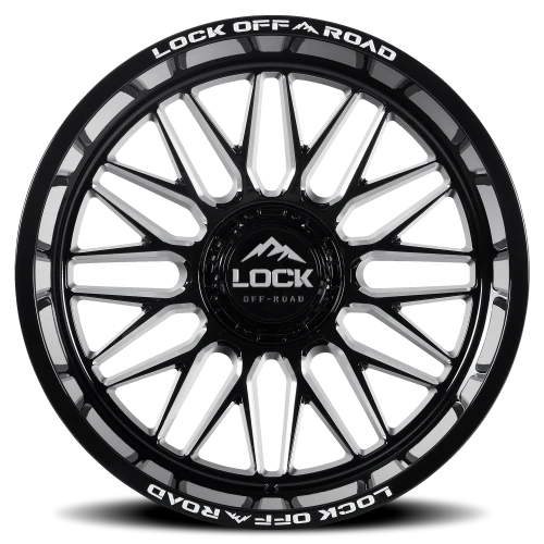 Lock Offroad Apex Gloss Black W/ Milling 22x12 -44 8x165.1mm 125.2mm
