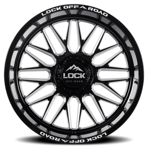Lock Offroad Apex Gloss Black W/ Milling 22x12 -44 8x170mm 125.2mm